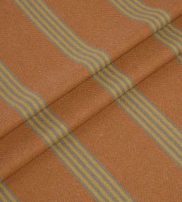 Falmouth Stripe Fabric by Ian Mankin Rust/Mustard