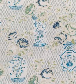 Famille Rose Fabric by Madeaux 01 China Blue