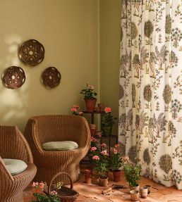 Fantasia Fabric by Jane Churchill Pink/Green