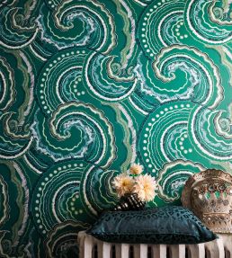Fantasia Wallpaper by Romo Malachite