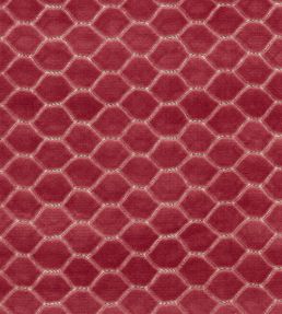Faraday Velvet Fabric by Sanderson Carmine