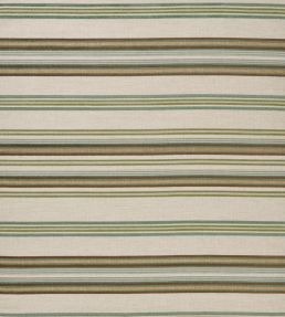 Farnaz Stripe Fabric by Nina Campbell Aqua/Green/Taupe