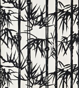 Bamboo Wallpaper by Farrow & Ball Pitch Black