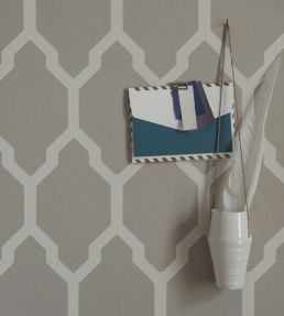 Tessella Wallpaper by Farrow & Ball Drawing Room Blue