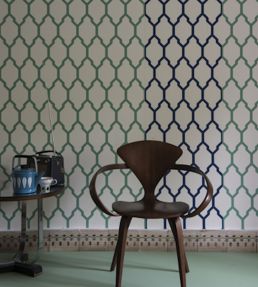 Tessella Wallpaper by Farrow & Ball Arsenic