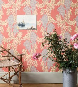 Wisteria Wallpaper by Farrow & Ball Bespoke Red