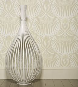 Lotus Wallpaper by Farrow & Ball Pavilion Blue / Green Blue