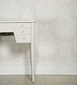 Lotus Wallpaper by Farrow & Ball Skimming Stone / Pointing