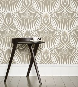Lotus Wallpaper by Farrow & Ball Old White