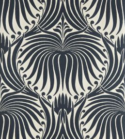 Lotus Wallpaper by Farrow & Ball Old White / Off Black