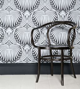 Lotus Wallpaper by Farrow & Ball Parma Grey