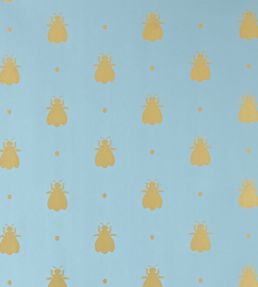 Bumble Bee Wallpaper by Farrow & Ball Stone Blue