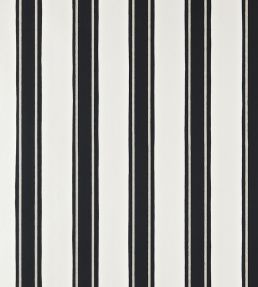 Block Print Stripe Wallpaper by Farrow & Ball Off-Black