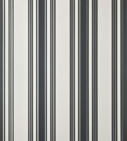 Tented Stripe Wallpaper by Farrow & Ball Off-Black