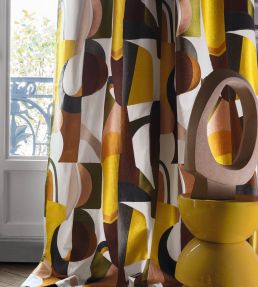 Fascination Fabric by Casamance Noir / Tabac