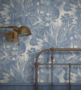 Faunacation Wallpaper by Divine Savages Bombay Blue