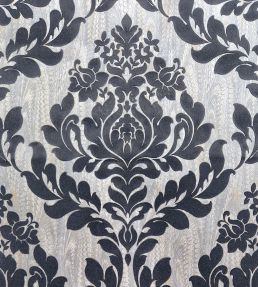 Faversham Wallpaper by 1838 Wallcoverings Charcoal Black