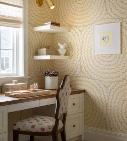 Feather Bloom Sisal Wallpaper by Schumacher Sun & Fog