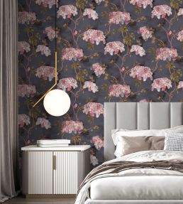 Feather Palm Wallpaper by Brand McKenzie Charcoal