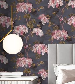 Feather Palm Wallpaper by Brand McKenzie Charcoal