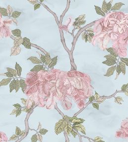 Feather Palm Wallpaper by Brand McKenzie Sky Blue