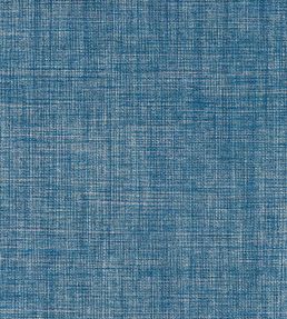 Plain Linen Fabric by Fermoie Overall Blue
