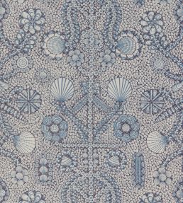 Shell Grotto Fabric by Fermoie Blueberry