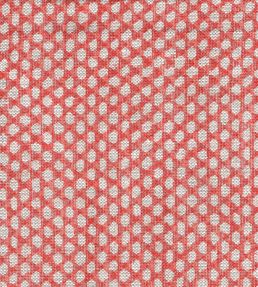Wicker Linen Fabric by Fermoie Red