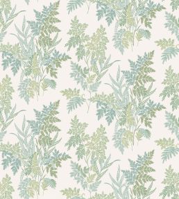 Fern Craze Fabric by Nina Campbell Aqua/Eucalyptus