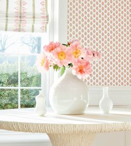 Fern Stripe Fabric by Anna French Red and Blue