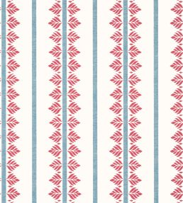 Fern Stripe Wallpaper by Anna French Red/Blue