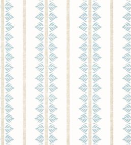 Fern Stripe Wallpaper by Anna French Spa Blue