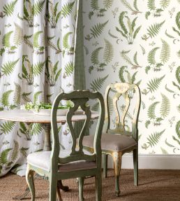 Ferns Embroidery Fabric by GP & J Baker Green