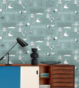 Festival Wallpaper by Mini Moderns High Tide