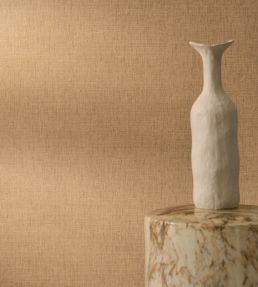 Fibra Wallpaper by Casamance Camel