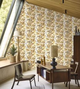 Ficus Wallpaper by Casadeco Beige Lin