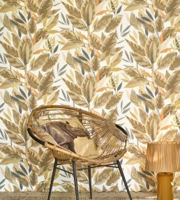 Ficus Wallpaper by Casadeco Beige Lin