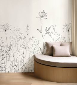 Field Line Mural by Caselio Noir et blanc