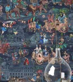 Fiesta Wallpaper by Brand McKenzie Coral Midnight