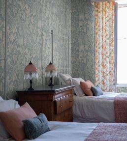 Fig Garden Wallpaper by Sandberg Misty Blue
