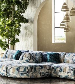 Figura Fabric by Clarke & Clarke Blush/Natural