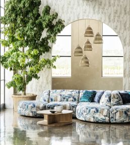 Figura Fabric by Clarke & Clarke Blush/Natural