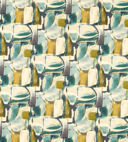 Figura Fabric by Clarke & Clarke Teal/Mineral