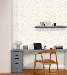 Filara Wallpaper by Caselio Blanc dore