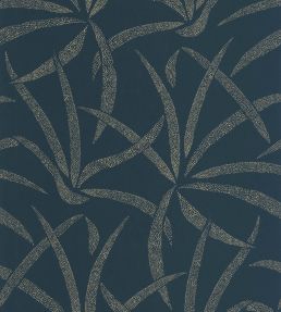 Filara Wallpaper by Caselio Bleu paon dore