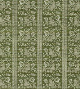 Filigree Bellagio Stripe Fabric by Zoffany Evergreen