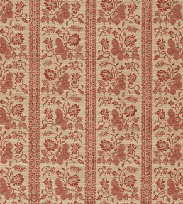 Filigree Bellagio Stripe Fabric by Zoffany Sandstone/Russet