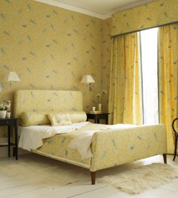 Finches Fabric by Sanderson Yellow
