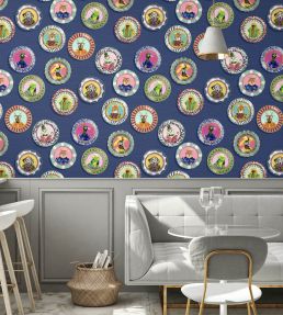 Fine China Wallpaper by Brand McKenzie Royal Blue