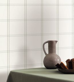 Fine Lines Wallpaper by Caselio Vert Bleu